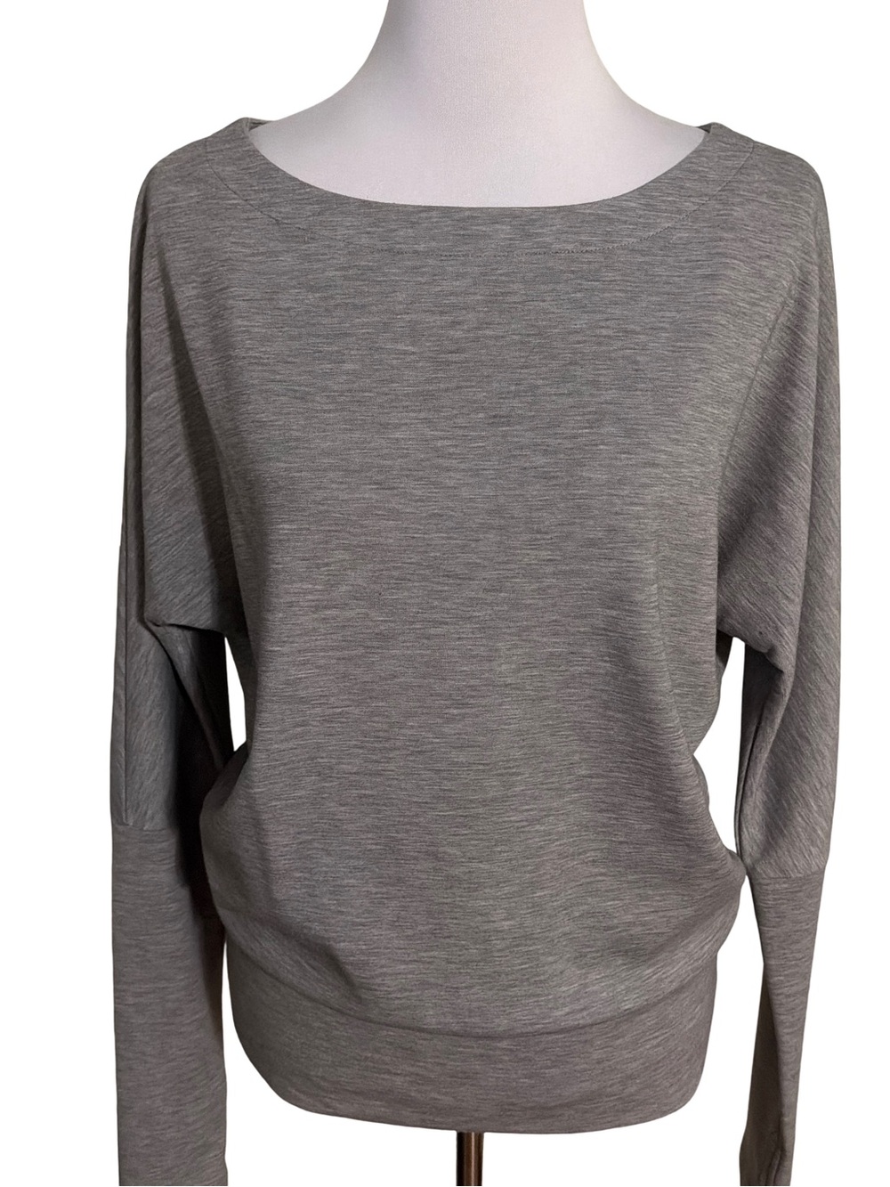 White House Black Market Weekend Gray  Lightweight Sweater with batwing sleeves